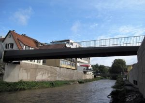 Fußgängerbrücke über die Murr in Backnang<br>Eduard – Breuninger – Steg
